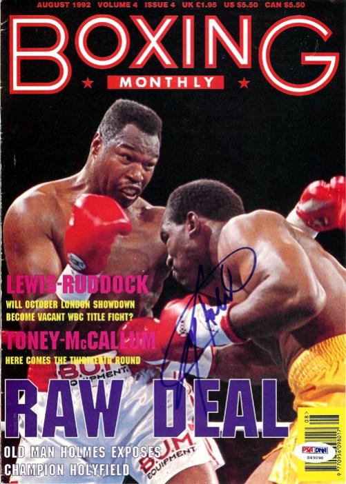 Larry Holmes Autographed Boxing Monthly Magazine Cover PSA/DNA #S49098 - RSA
