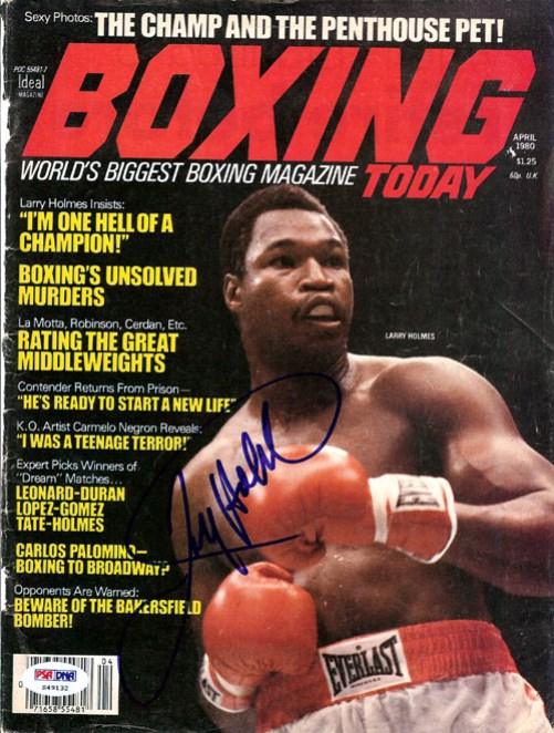Larry Holmes Autographed Boxing Today Magazine Cover PSA/DNA #S49132 - RSA