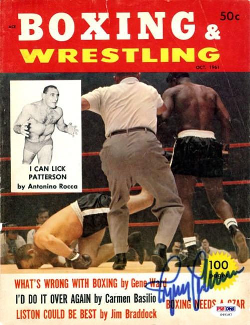 Ingemar Johansson Autographed Boxing & Wrestling Magazine Cover PSA/DNA #S49187 - RSA
