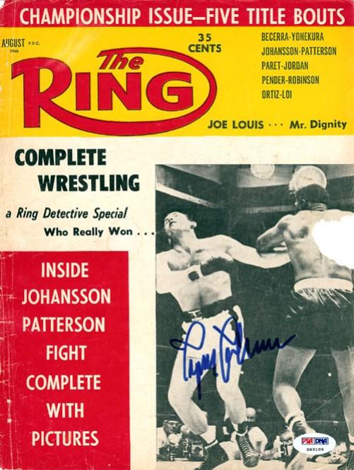 Ingemar Johansson Autographed The Ring Magazine Cover PSA/DNA #S49189 - RSA