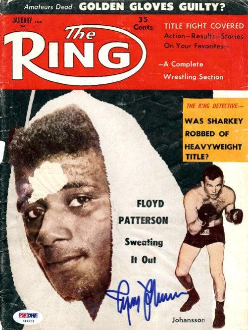Ingemar Johansson Autographed The Ring Magazine Cover PSA/DNA #S49201 - RSA