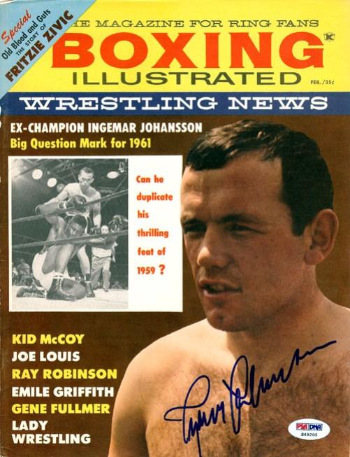 Ingemar Johansson Autographed Boxing Illustrated Magazine Cover PSA/DNA #S49205 - RSA