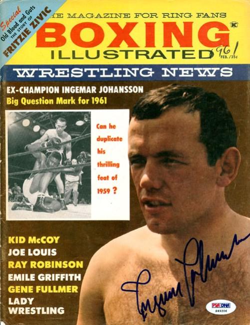 Ingemar Johansson Autographed Boxing Illustrated Magazine Cover PSA/DNA #S49206 - RSA