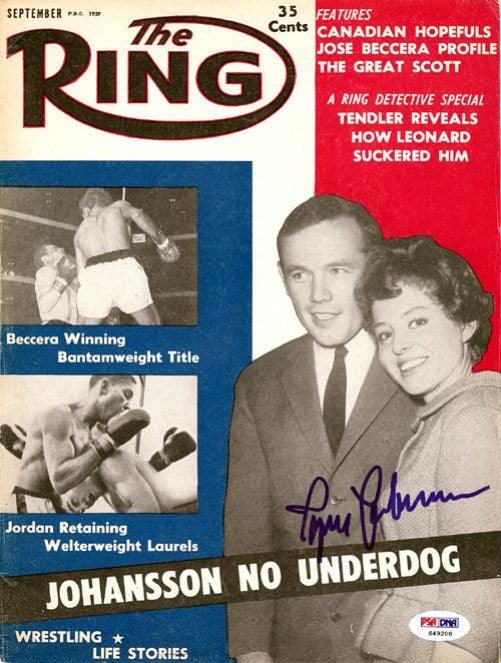 Ingemar Johansson Autographed The Ring Magazine Cover PSA/DNA #S49208 - RSA