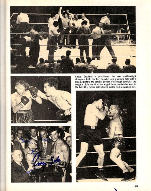 Tony Zale Autographed Boxing Magazine Signed 5 Times PSA/DNA #S50833 - RSA