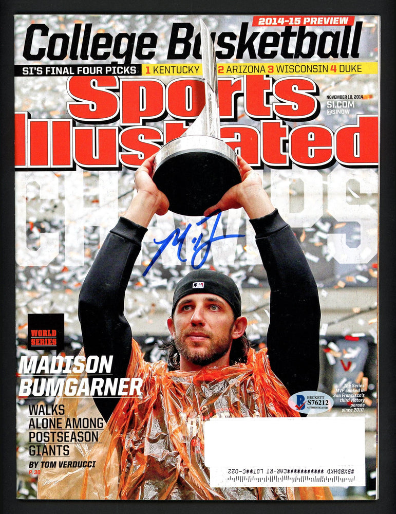 Madison Bumgarner Autographed Sports Illustrated Magazine San Francisco Giants Beckett BAS #S76212 - RSA