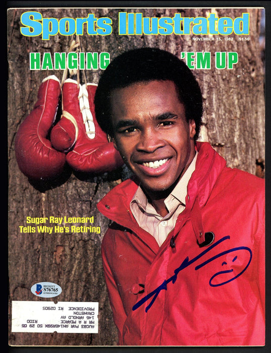Sugar Ray Leonard Autographed Sports Illustrated Magazine Beckett BAS #S76765 - RSA