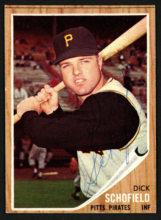Dick Schofield Autographed 1962 Topps Card #484 Pittsburgh Pirates SKU #150020 - RSA