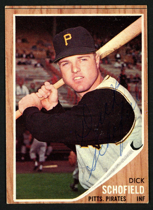 Dick Schofield Autographed 1962 Topps Card #484 Pittsburgh Pirates SKU #150016 - RSA