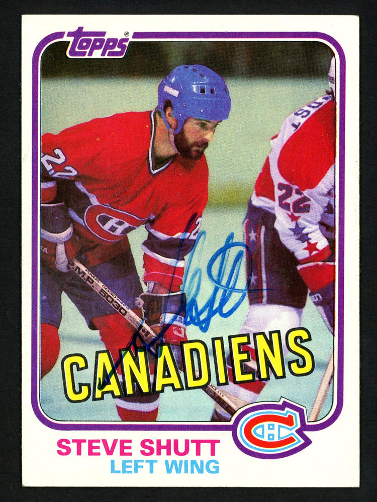 Steve Shutt Autographed 1981-82 Topps Card #34 Montreal Canadiens SKU #153584 - RSA