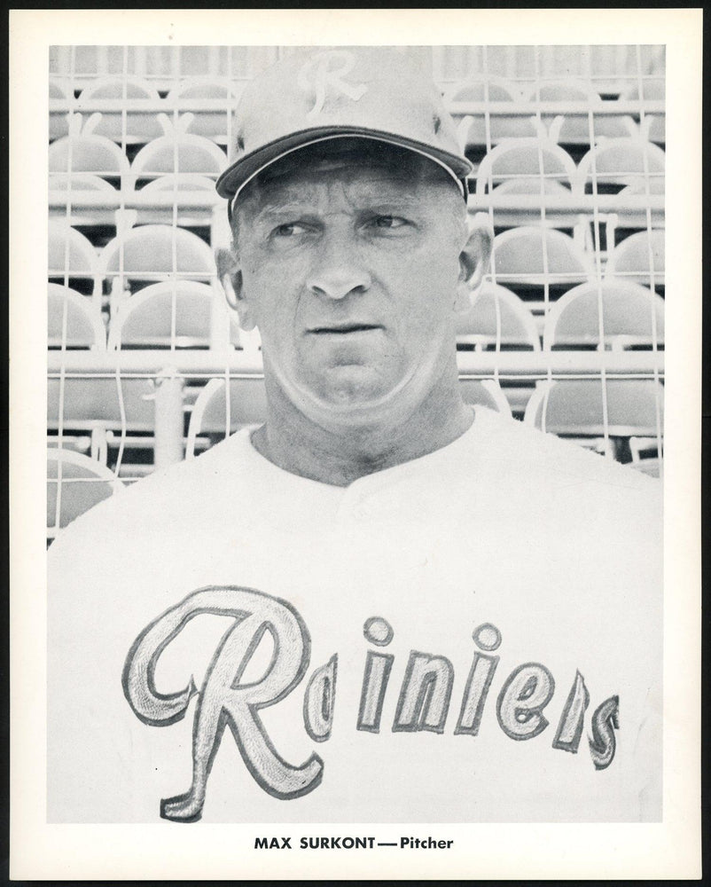 Max Surkont 1956-59 Seattle Rainiers Popcorn 8x10 Premium Card SKU #151543 - RSA