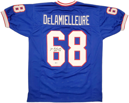 Buffalo Bills Joe DeLamielleure Autographed Blue Jersey "HOF 03" Beckett BAS Stock #196490 - RSA