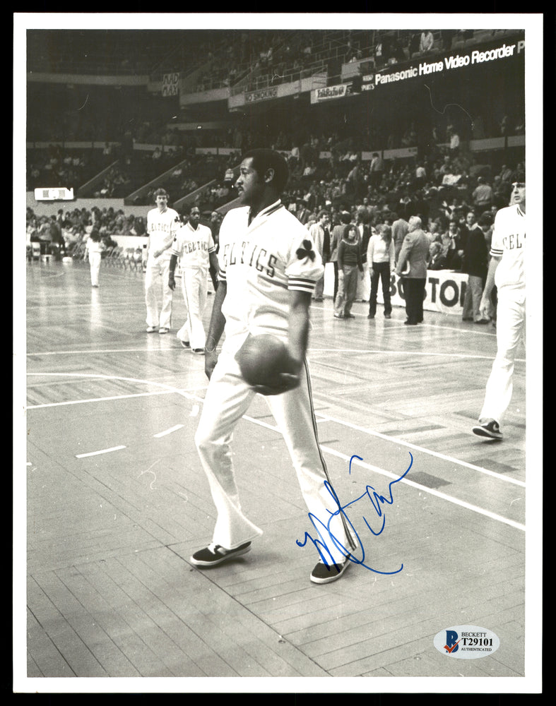 M.L. ML Carr Autographed 8x10 Photo Boston Celtics Vintage Beckett BAS #T29101
