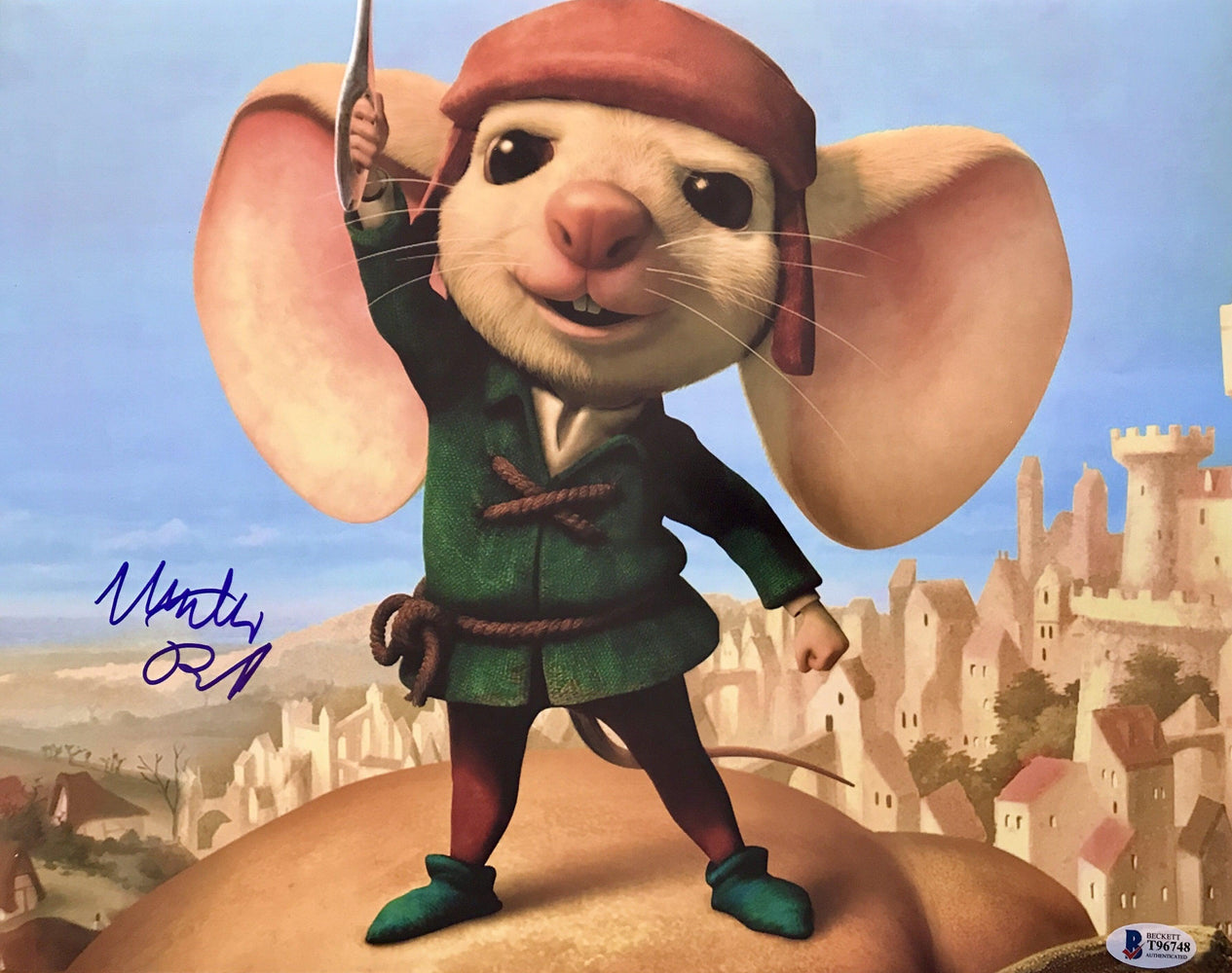 mathew broderick signed 11x14 as despereaux in the tale of despereaux bas t96748 certificate of authenticity
