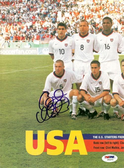 Clint Mathis Autographed Magazine Poster Team USA PSA/DNA #U54372 - RSA