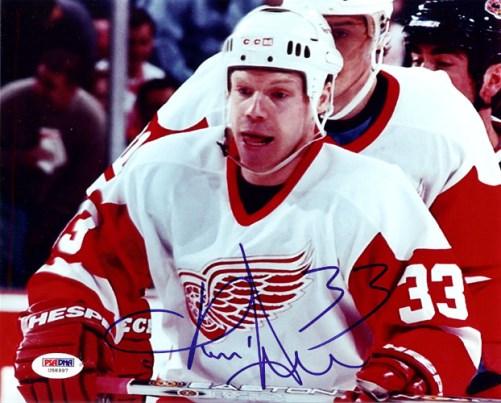 Kris Draper Autographed 8x10 Photo Detroit Red Wings PSA/DNA #U58997 - RSA