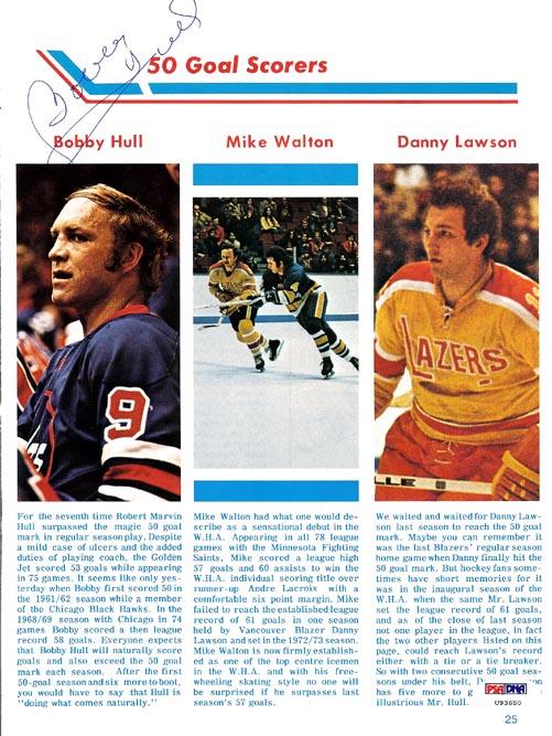 Bobby Hull Autographed Magazine Page Photo Winnipeg Jets PSA/DNA #U93680 - RSA