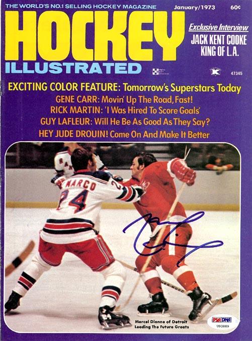 Marcel Dionne Autographed Hockey Illustrated Magazine Cover Detroit Red Wings PSA/DNA #U93889 - RSA