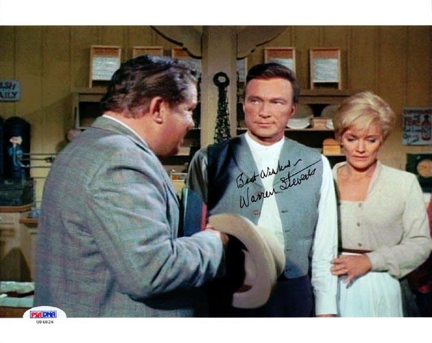 Warren Stevens Autographed 8x10 Photo Big Valley PSA/DNA #U94826 - RSA