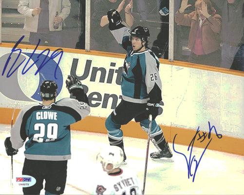 Ryan Clowe & Steve Bernier Autographed 8x10 Photo San Jose Sharks PSA/DNA #U96075 - RSA