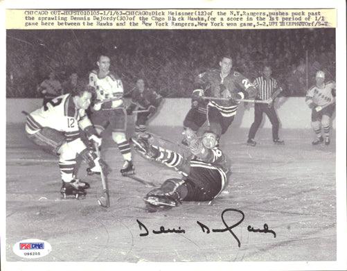 Denis DeJordy Autographed 7x9 Wire Photo Chicago Blackhawks PSA/DNA #U96205 - RSA