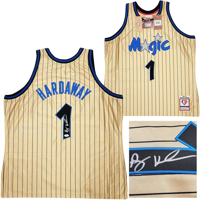 Orlando Magic Anfernee Penny Hardaway Autographed Gold Authentic Mitchell & Ness 1993-94 75th Anniversary Hardwood Classic Swingman Jersey Size XXL PSA/DNA Stock #208249 - RSA