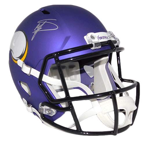 Stefon Diggs Autographed Vikings Full Size Speed Football Replica Helmet Purple (JSA) - RSA
