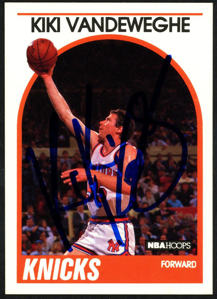 Kiki Vandeweghe Autographed 1989-90 Hoops Card #295 New York Knicks SKU #148005 - RSA