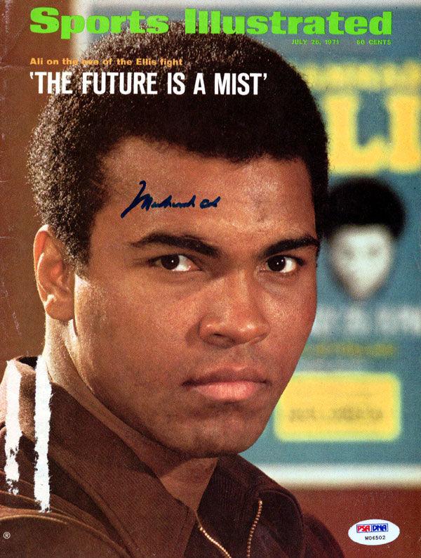Muhammad Ali Autographed Sports Illustrated Magazine Gem Mint 10 PSA/DNA #W06502 - RSA