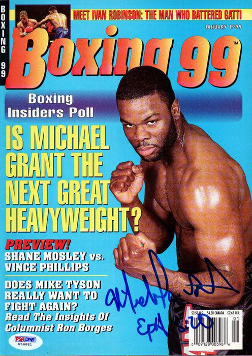 Michael Grant Autographed Boxing '99 Magazine PSA/DNA #W66881 - RSA