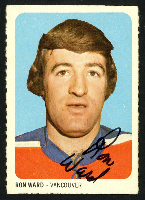 Ron Ward Autographed 1973-74 Quaker Oats WHA Card #34 Vancouver Blazers SKU #151754 - RSA
