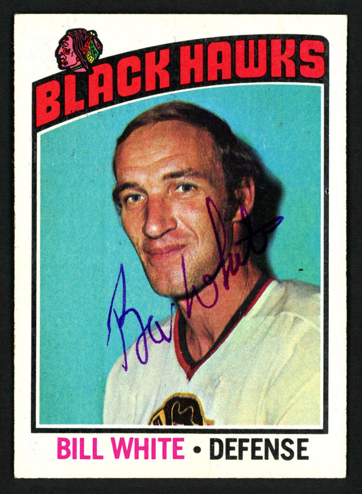 Bill White Autographed 1976-77 Topps Card #235 Chicago Blackhawks SKU #150196 - RSA