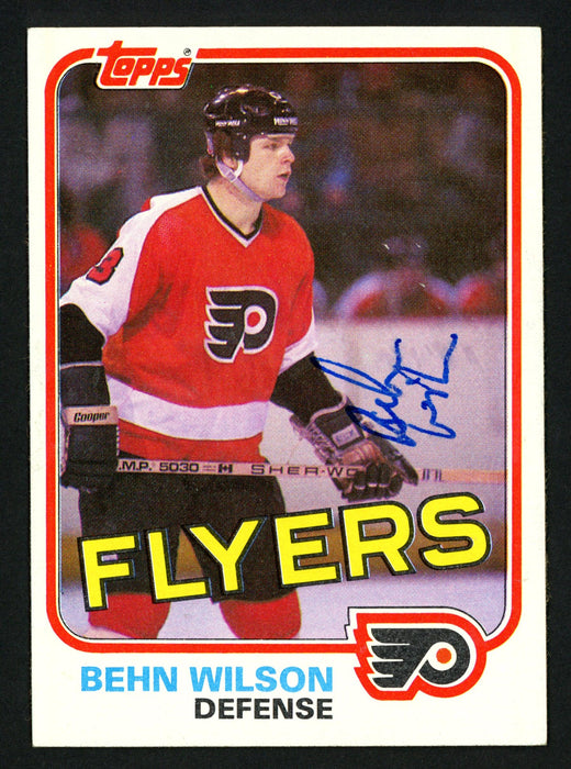Behn Wilson Autographed 1981-82 Topps Card #45 Philadelphia Flyers SKU #153586 - RSA