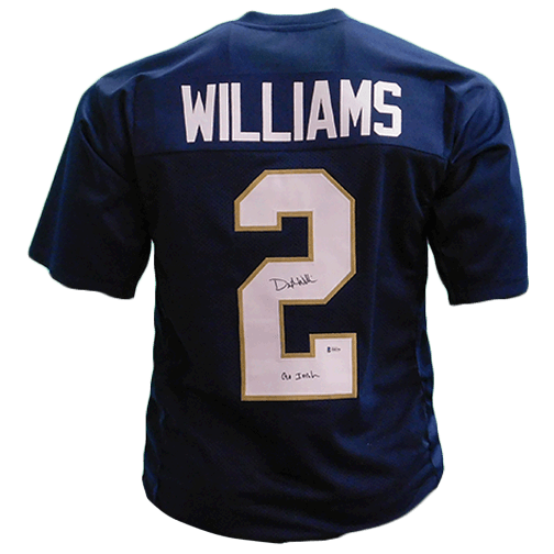 Dexter Williams Autographed Navy Blue College Football Jersey (JSA) - RSA