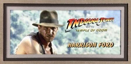 harrison ford signed indiana jones 11x14 authentic lobby card custom framed display jsa x14033 left side view