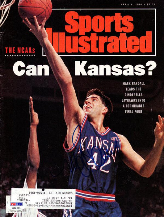 Mark Randall Autographed Sports Illustrated Magazine Kansas Jayhawks PSA/DNA #X62961 - RSA