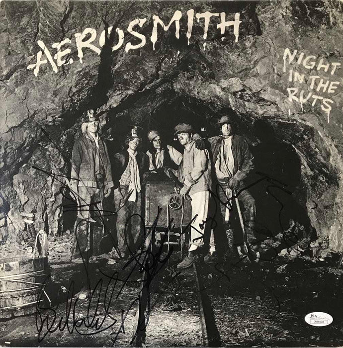 aerosmith 5 signature signed night in the ruts album jsa x81078 certificate of authenticity