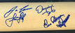 28 signature signed 2000 ny yankees team signed bat jsa xx22194 side angle view