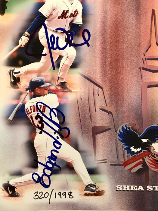 8-Signature Jeter/Rivera/Piazza +5 Signed 8x10 1998 Yankee/Mets Subway Series Print (JSA Y51465) - RSA