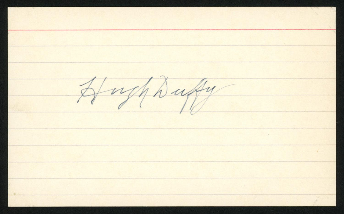 Hugh Duffy Autographed 3x5 Index Card Boston Red Sox JSA #Z32923 - RSA
