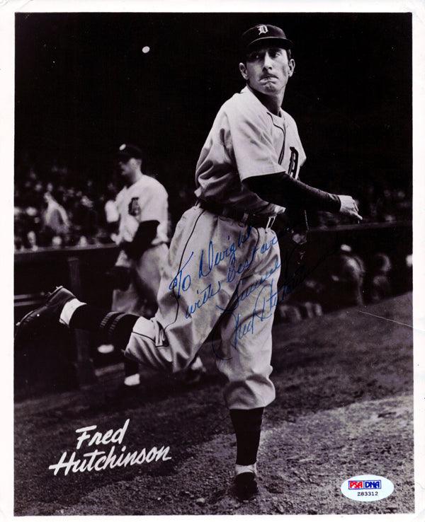 Fred Hutchinson Autographed 8x10 Photo Detroit Tigers "To Dwight Best Wishes" PSA/DNA #Z83312 - RSA