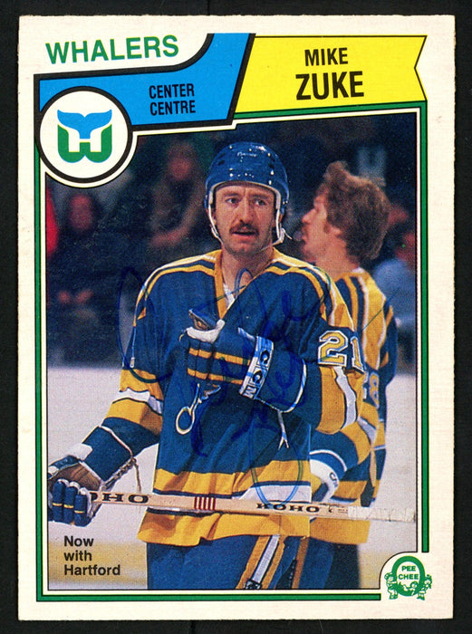 Mike Zuke Autographed 1983-84 O-Pee-Chee Card #322 Hartford Whalers SKU #151363 - RSA