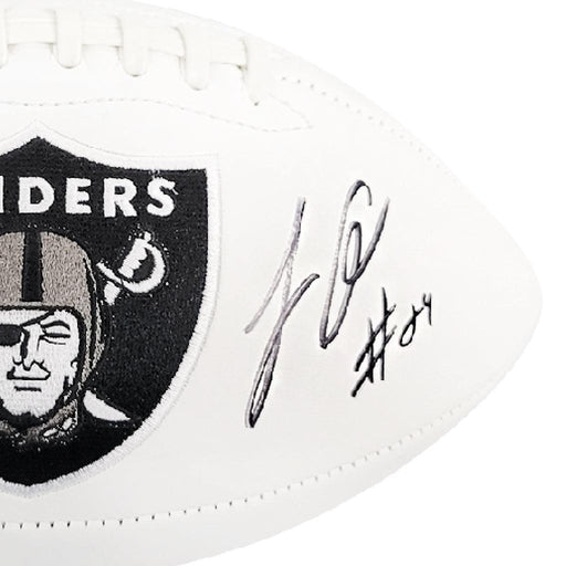 Johnathan Abram Signed Las Vegas Raiders Official NFL Team Logo Football (JSA) - RSA