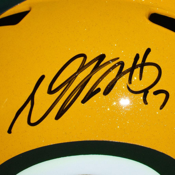 Davante Adams Green Bay Packers Autographed Full-Size Speed Replica Football Helmet (Beckett) - RSA