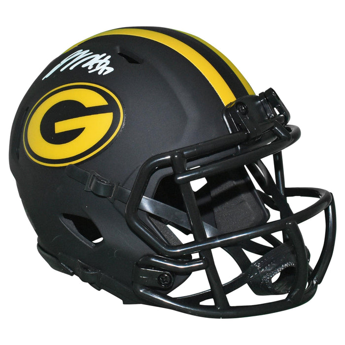Davante Adams Signed Green Bay Packers Mini Eclipse Speed Football Helmet (Beckett) - RSA