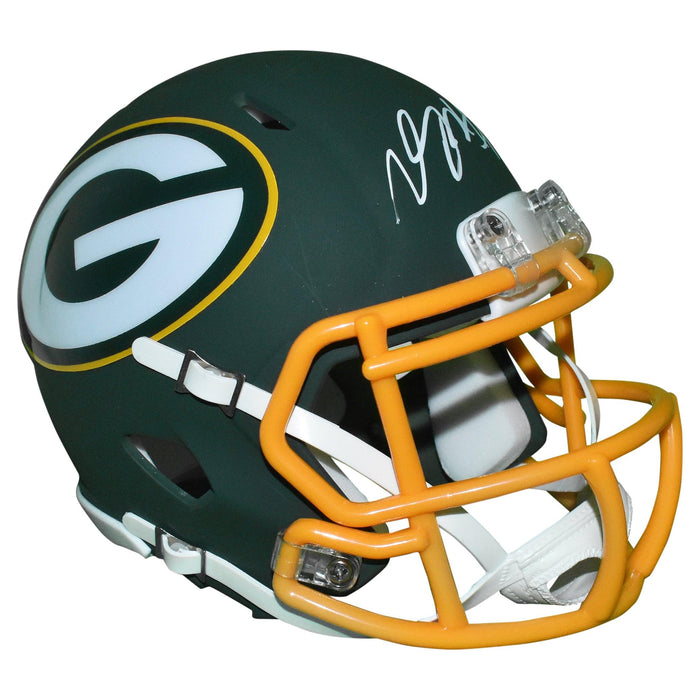 Davante Adams Signed Green Bay Packers Mini AMP Speed Football Helmet (JSA) - RSA