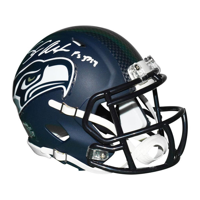 Shaun Alexander Signed Psalms Inscription Seattle Seahawks Speed Mini Football Helmet (JSA) - RSA