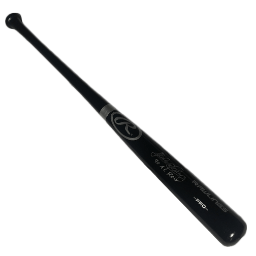 Sandy Alomar Jr Autographed Full Size Rawlings Baseball Bat Black (JSA) with 90 AL ROY - RSA
