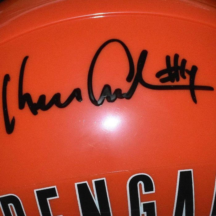 Ken Anderson Signed Cincinnati Bengals Mini Replica Orange Throwback Football Helmet (JSA) - RSA