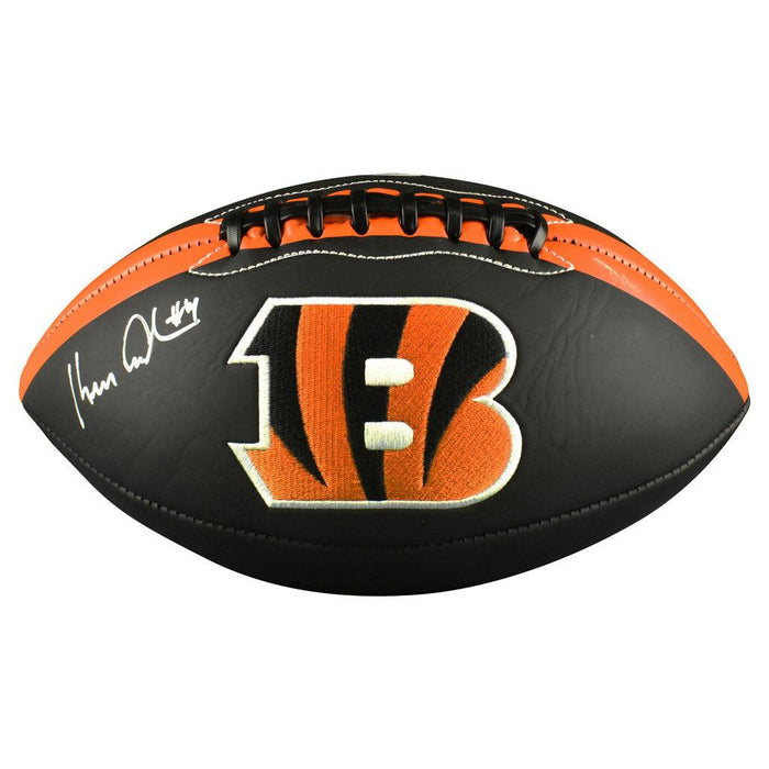 Ken Anderson Signed Cincinnati Bengals Official NFL Team Logo Black Football (JSA) - RSA